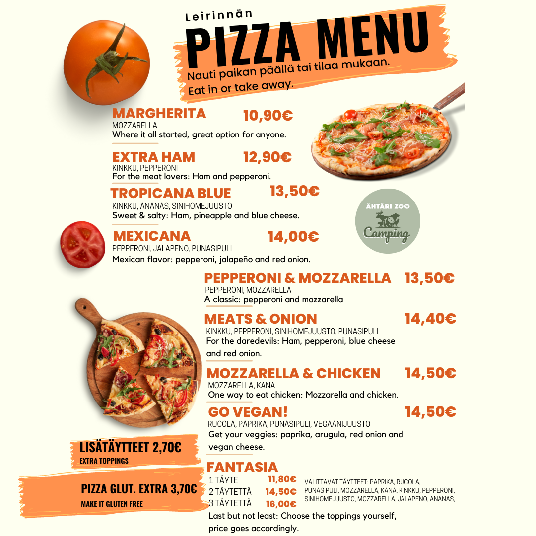 pizza menu 2024